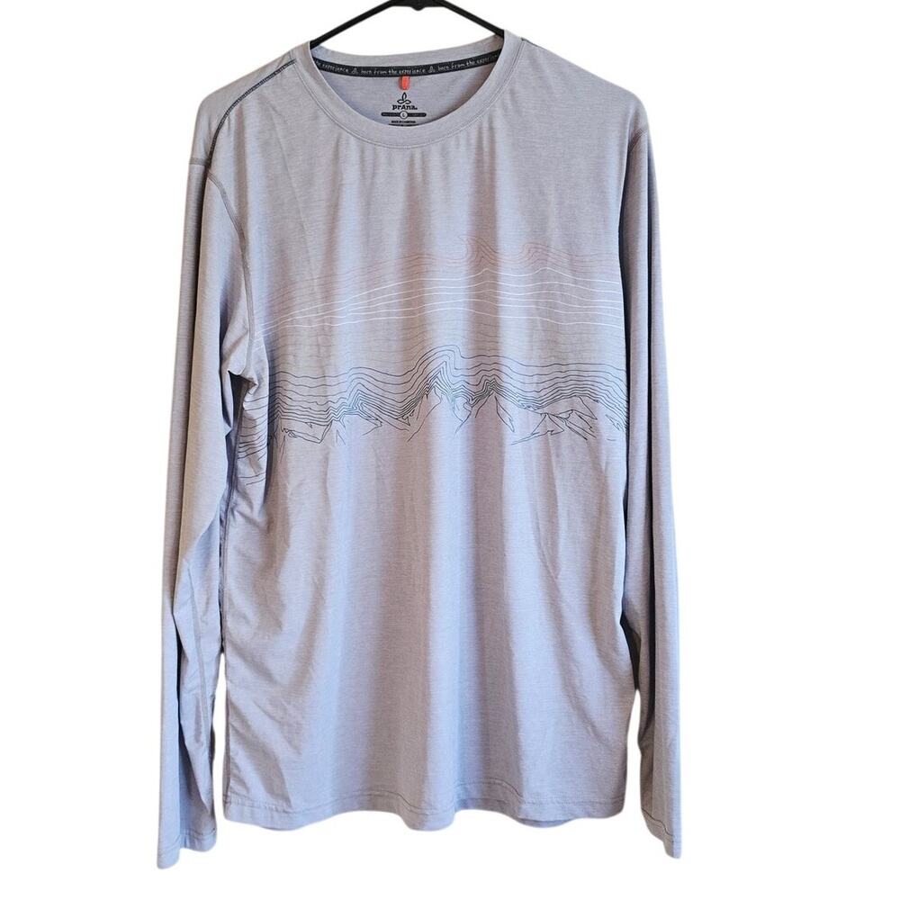 Prana calder long sleeve mountain wave shirt size large